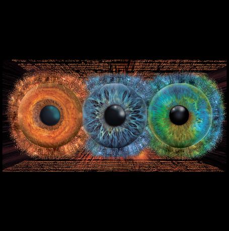 3 Augen Foto , 3 Iriden Fotografie