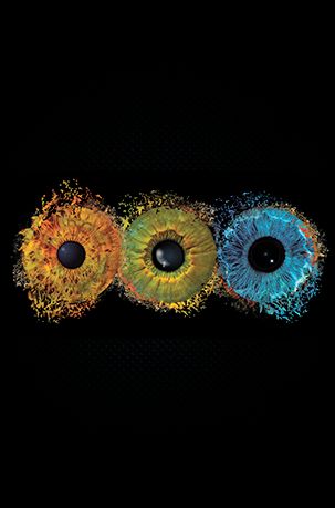 3 Augen Foto , 3 Iriden Fotografie