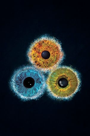 3 Augen Foto , 3 Iriden Fotografie