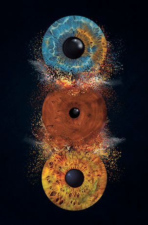 3 Augen Foto , 3 Iriden Fotografie