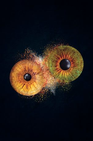 2 Augen Iris Drucken